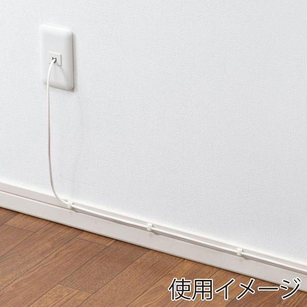 サンワサプライ 電話ケーブルホルダー スタンダード 10個入 CA-505N2 1個（ご注文単位1個）【直送品】