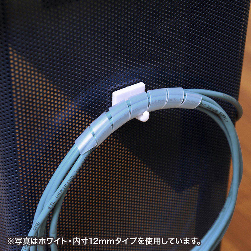 サンワサプライ ケーブルタイ スパイラル 2m巻き 内寸直径4mm ブラック CA-SP4BKN2 1個(ご注文単位1個)【直送品】