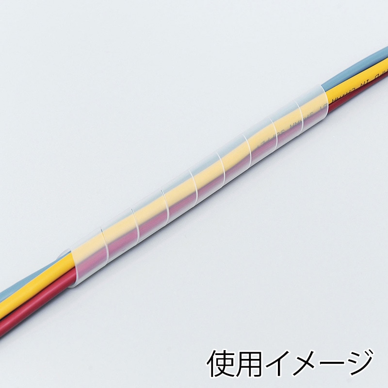 サンワサプライ ケーブルタイ スパイラル 2m巻き 内寸直径12mm ホワイト CA-SP12WN 1個(ご注文単位1個)【直送品】