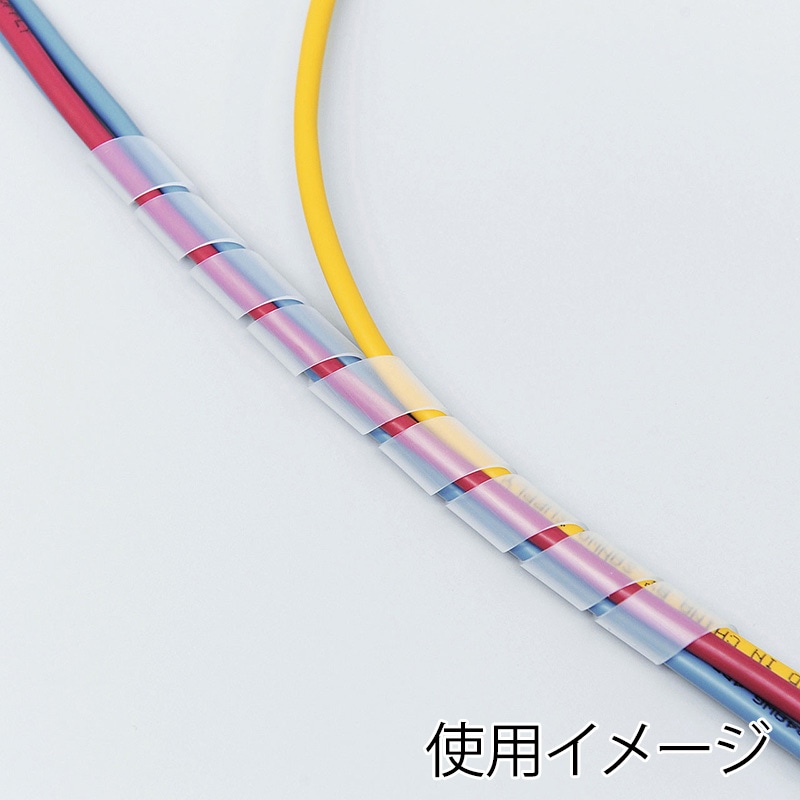 サンワサプライ ケーブルタイ スパイラル 2m巻き 内寸直径12mm ホワイト CA-SP12WN 1個(ご注文単位1個)【直送品】