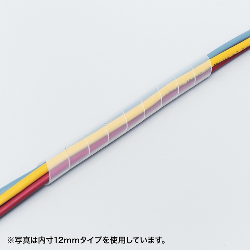 サンワサプライ ケーブルタイ スパイラル 5m巻き 内寸直径15mm ホワイト CA-SP15W-5N 1個(ご注文単位1個)【直送品】