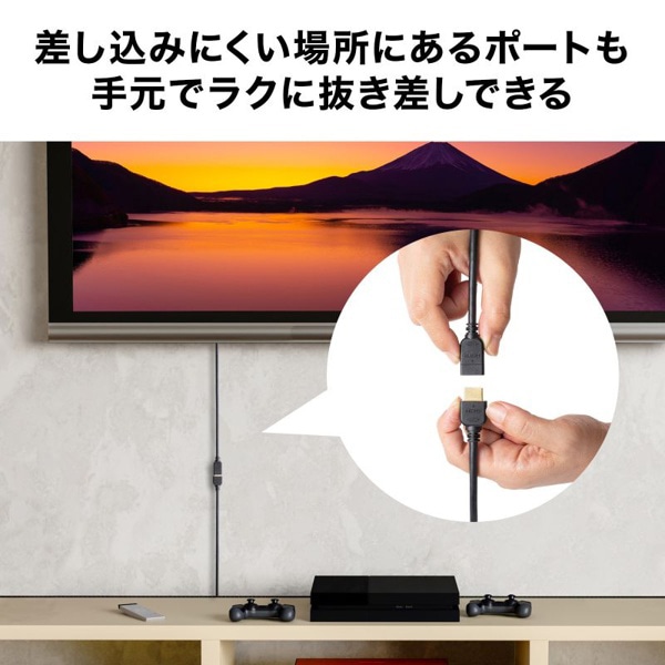 サンワサプライ HDMI延長ケーブル 1m KM-HD20-UEN10 1個（ご注文単位1個）【直送品】