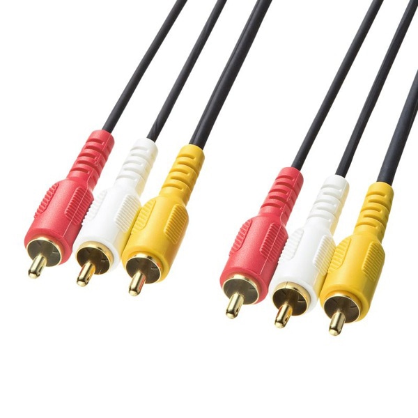 サンワサプライ ビデオケーブル ビデオ+オーディオ 1m KM-V9-10K3 1個（ご注文単位1個）【直送品】