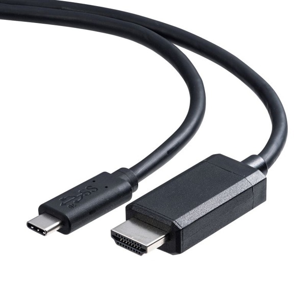サンワサプライ TypeC-HDMI 変換ケーブル 4K対応 2m KC-ALCHD20K 1個（ご注文単位1個）【直送品】