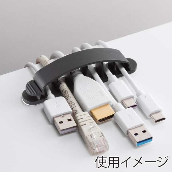 サンワサプライ 粘着固定ケーブルホルダー フタ付き 3個入 CA-513 1個（ご注文単位1個）【直送品】