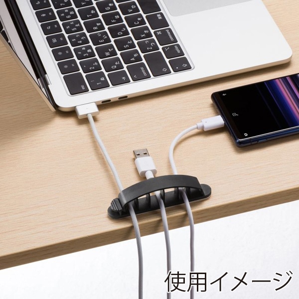 サンワサプライ 粘着固定ケーブルホルダー フタ付き 3個入 CA-513 1個（ご注文単位1個）【直送品】