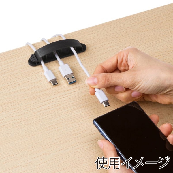 サンワサプライ 粘着固定ケーブルホルダー フタ付き 3個入 CA-513 1個（ご注文単位1個）【直送品】