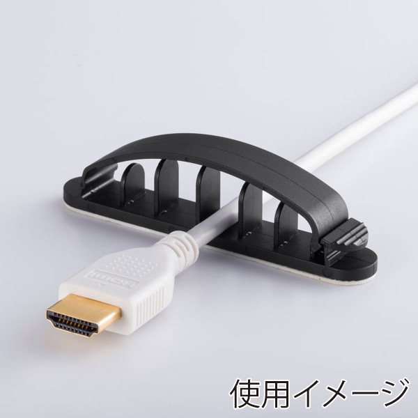 サンワサプライ 粘着固定ケーブルホルダー フタ付き 3個入 CA-513 1個（ご注文単位1個）【直送品】