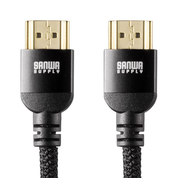 サンワサプライ ハイスピードHDMI ナイロンメッシュケーブル 1m ブラック KM-HD20-NM10 1個（ご注文単位1個）【直送品】