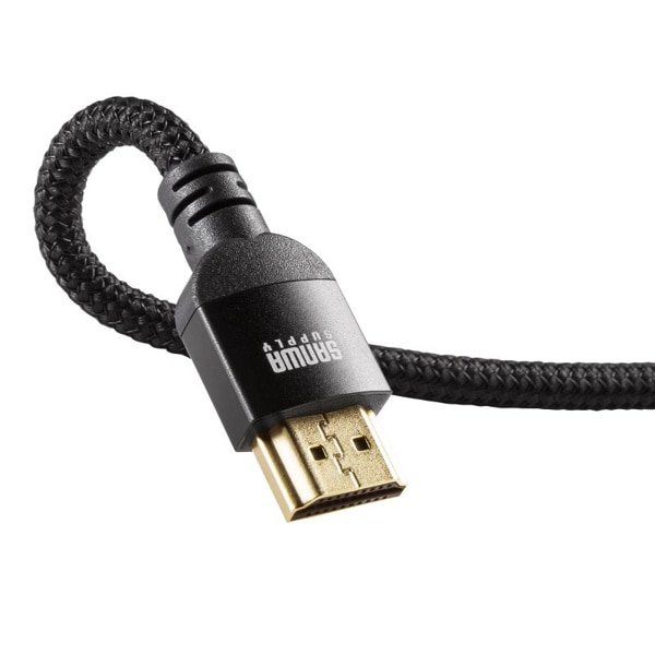サンワサプライ ハイスピードHDMI ナイロンメッシュケーブル 1m ブラック KM-HD20-NM10 1個（ご注文単位1個）【直送品】