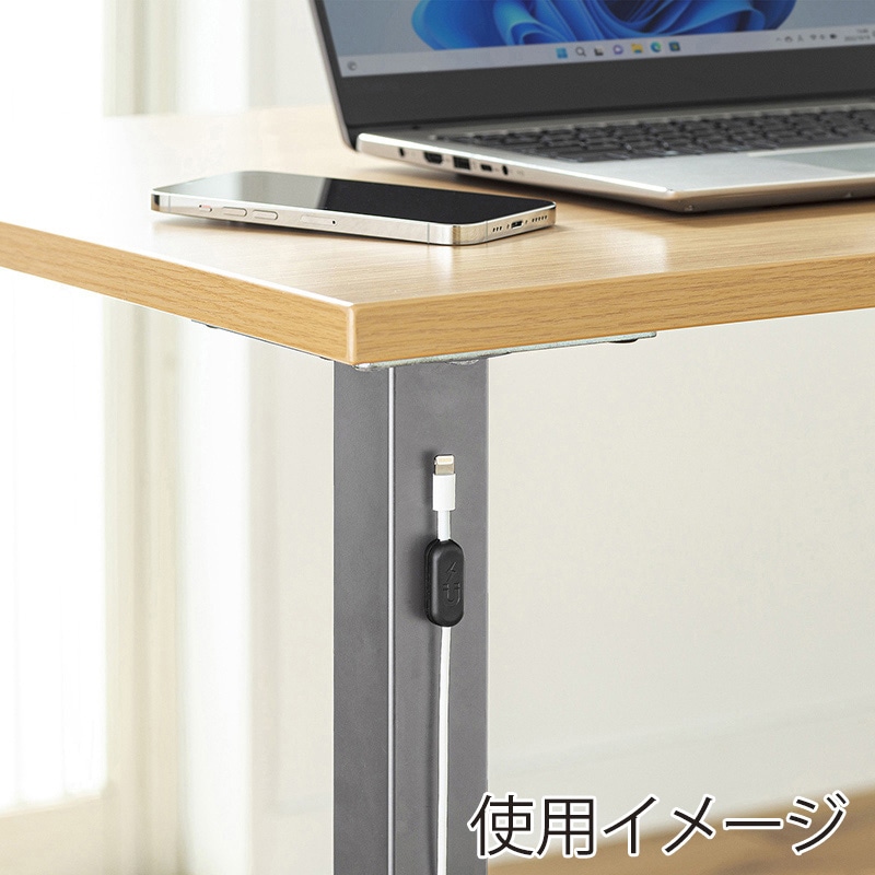 サンワサプライ マグネットケーブルホルダー ブラック CA-515BK 1個(ご注文単位1個)【直送品】