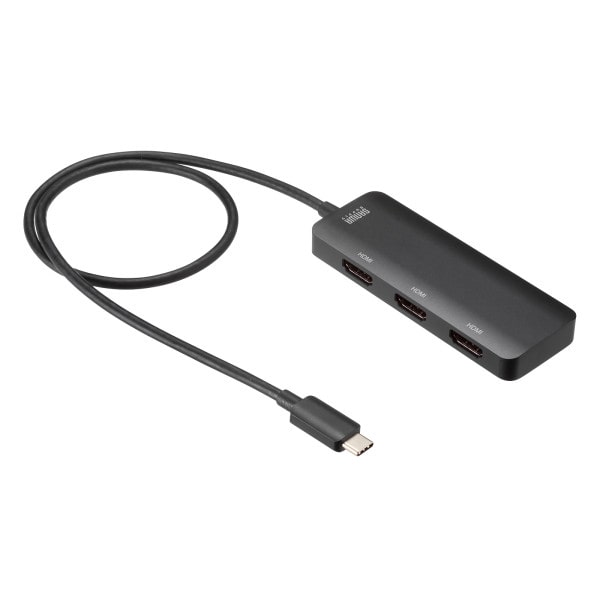 サンワサプライ USB TypeC-HDMI 変換アダプタ 3ポート/4K対応 AD-ALCMST3HD2 1個(ご注文単位1個)【直送品】