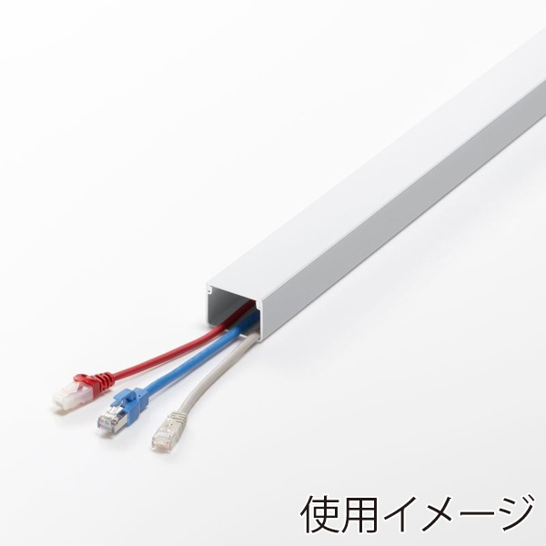 サンワサプライ 配線ダクト 幅40mm ホワイト CA-KK40W 1個(ご注文単位1個)【直送品】