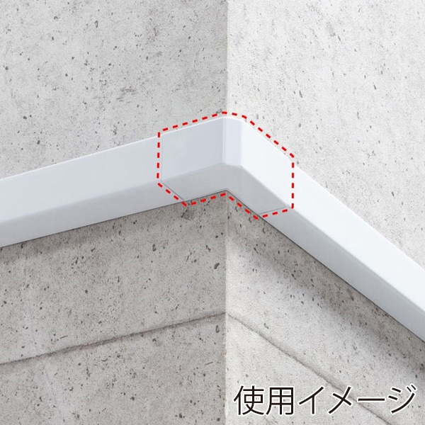 サンワサプライ 配線ダクト接続部品 幅40mm用 内外L型 ホワイト CA-KK40DR 1個(ご注文単位1個)【直送品】