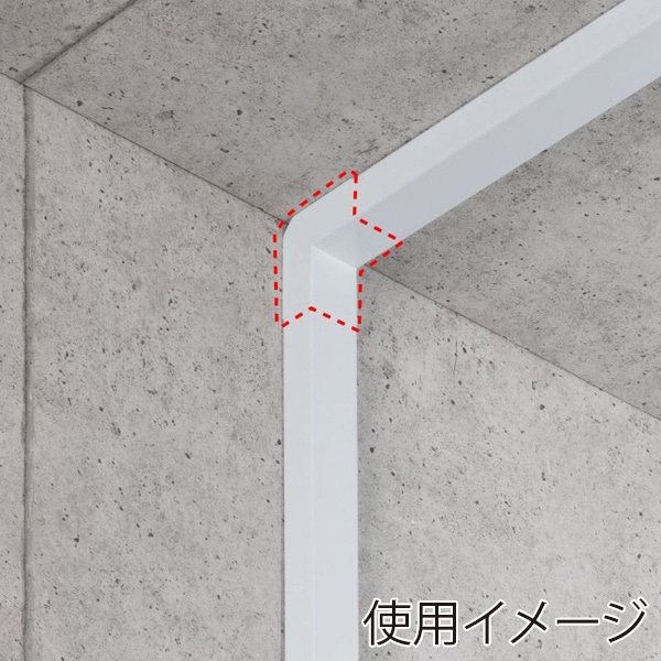 サンワサプライ 配線ダクト接続部品 幅40mm用 内外L型 ホワイト CA-KK40DR 1個(ご注文単位1個)【直送品】