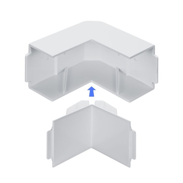 サンワサプライ 配線ダクト接続部品 幅40mm用 内外L型 ホワイト CA-KK40DR 1個(ご注文単位1個)【直送品】