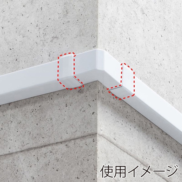 サンワサプライ 配線ダクト接続部品 幅40mm用 連結カバー ホワイト CA-KK40J 1個(ご注文単位1個)【直送品】