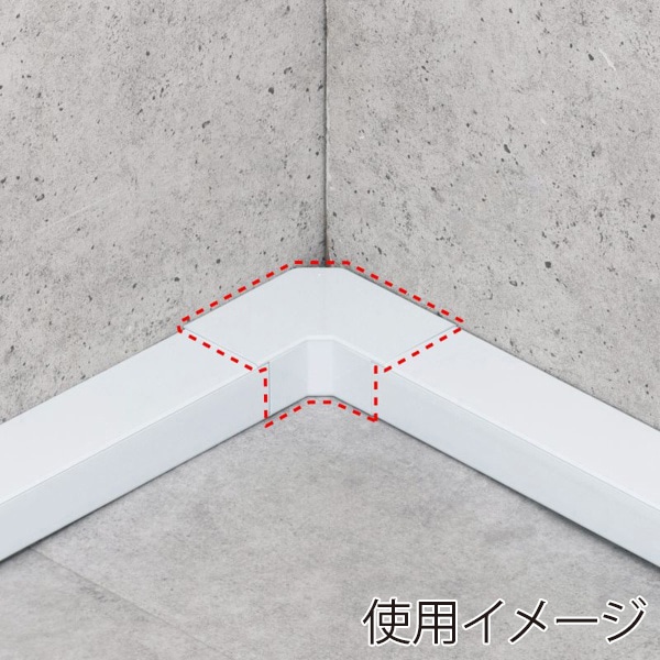 サンワサプライ 配線ダクト接続部品 幅60mm用 平面L型 ホワイト CA-KK60L 1個(ご注文単位1個)【直送品】