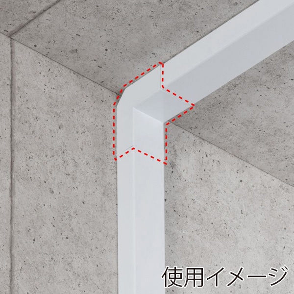 サンワサプライ 配線ダクト接続部品 幅60mm用 内外L型 ホワイト CA-KK60DR 1個（ご注文単位1個）【直送品】