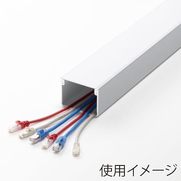 サンワサプライ 配線ダクト 幅80mm ホワイト CA-KK80W 1個(ご注文単位1個)【直送品】