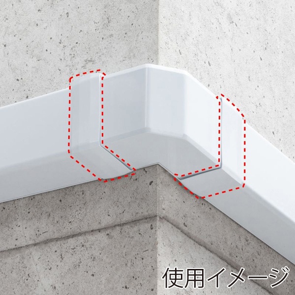 サンワサプライ 配線ダクト接続部品 幅80mm用 連結カバー ホワイト CA-KK80J 1個（ご注文単位1個）【直送品】