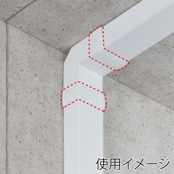 サンワサプライ 配線ダクト接続部品 幅80mm用 連結カバー ホワイト CA-KK80J 1個（ご注文単位1個）【直送品】