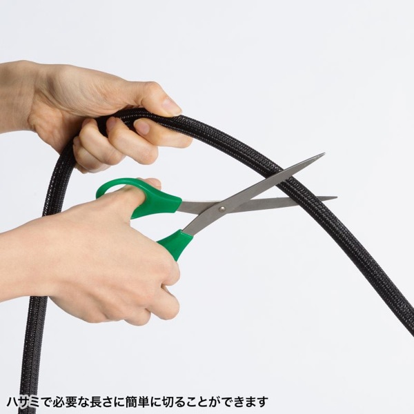 サンワサプライ 編組ケーブルスリーブ ブラック 2m巻 内寸直径25mm CA-SL25BK2 1個(ご注文単位1個)【直送品】