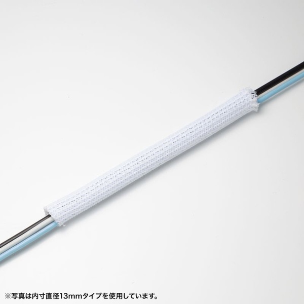 サンワサプライ 編組ケーブルスリーブ ホワイト 2m巻 内寸直径25mm CA-SL25W2 1個(ご注文単位1個)【直送品】