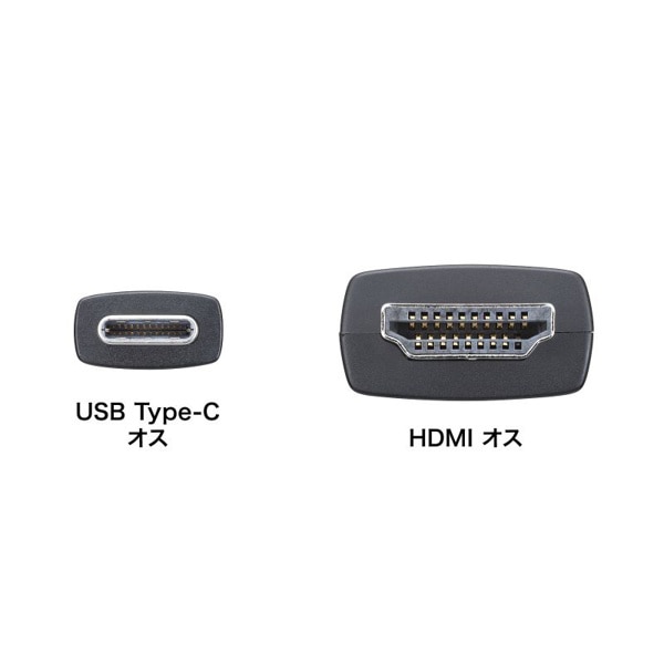 サンワサプライ TypeC-HDMI 変換ケーブル 8K対応 2m KC-ALCHD8K20 1個(ご注文単位1個)【直送品】