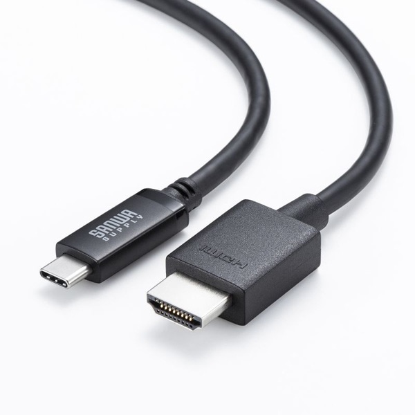 サンワサプライ TypeC-HDMI 変換ケーブル 8K対応 5m KC-ALCHD8K50 1個（ご注文単位1個）【直送品】