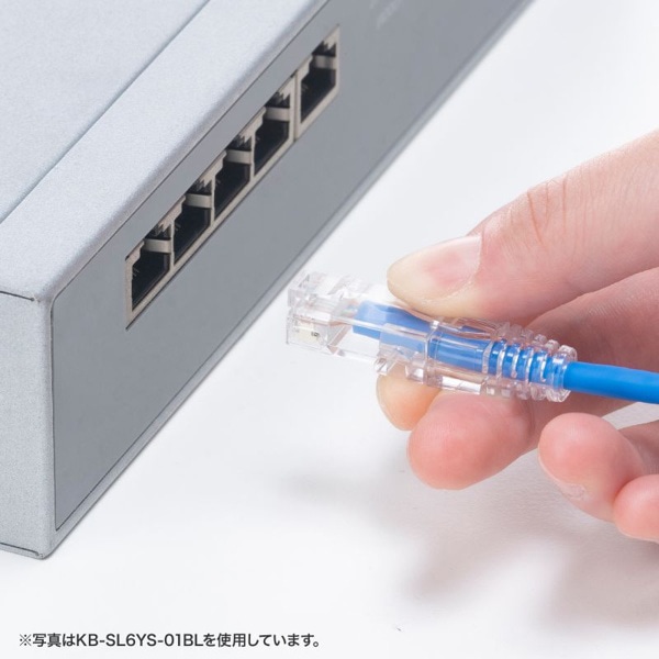 サンワサプライ LANケーブル カテゴリ6 1m ホワイト KB-SL6YS-01W 1個（ご注文単位1個）【直送品】
