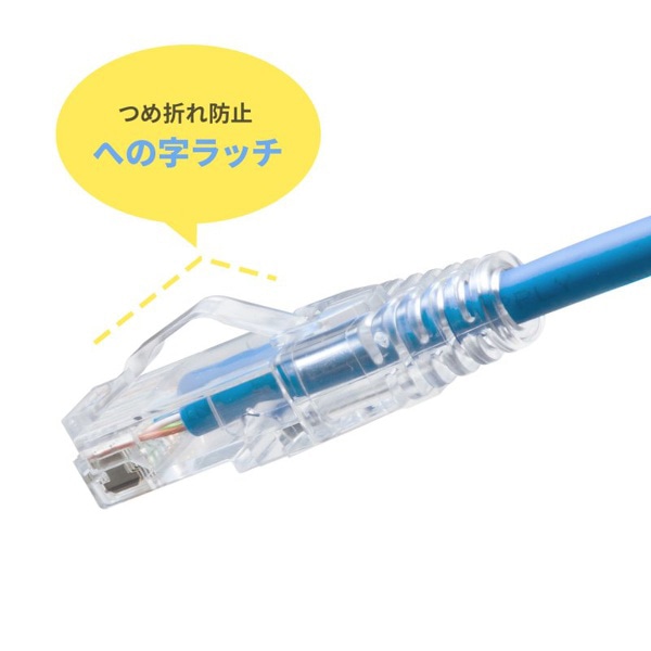サンワサプライ LANケーブル カテゴリ6 1m ブルー KB-SL6YS-01BL 1個（ご注文単位1個）【直送品】