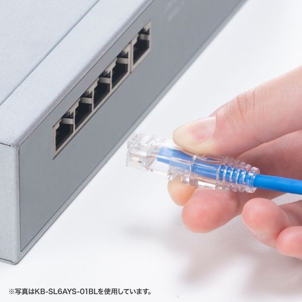サンワサプライ LANケーブル カテゴリ6A 1m ホワイト KB-SL6AYS-01W 1個(ご注文単位1個)【直送品】