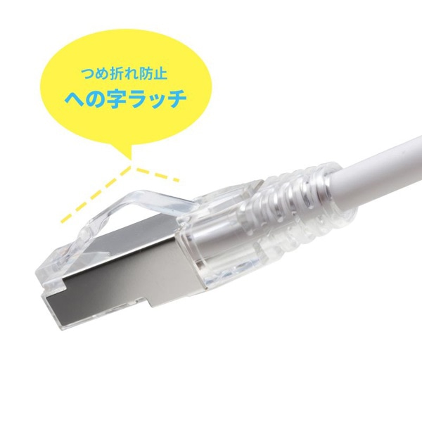 サンワサプライ LANケーブル カテゴリ5e STP 1m ホワイト KB-SL5STPS-01W 1個（ご注文単位1個）【直送品】