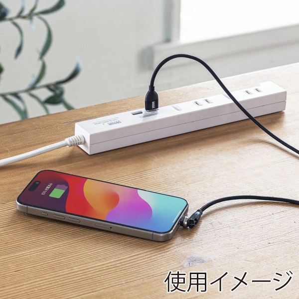 サンワサプライ USB2.0 TypeC-A 回転ケーブル 1m ブラック KU-CAKA10BK 1個（ご注文単位1個）【直送品】