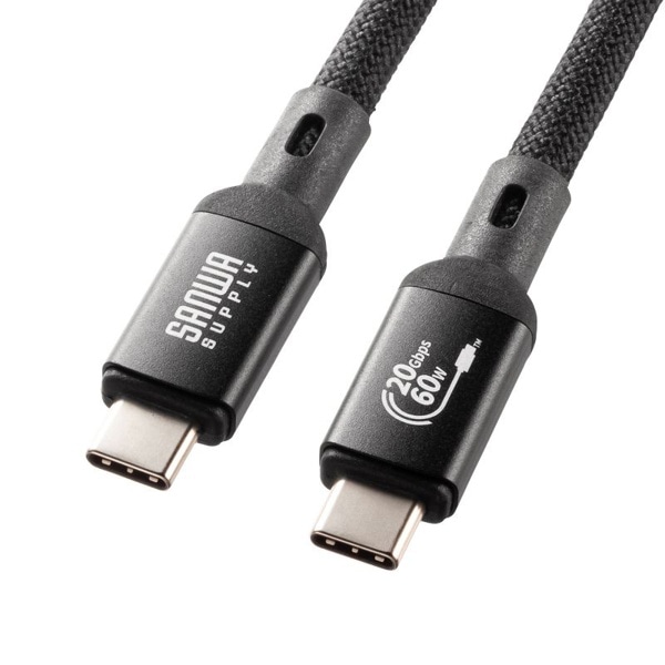 サンワサプライ USB Type-C 20Gbps対応ケーブル PD60W 3m KU-20GCCP6030 1個（ご注文単位1個）【直送品】