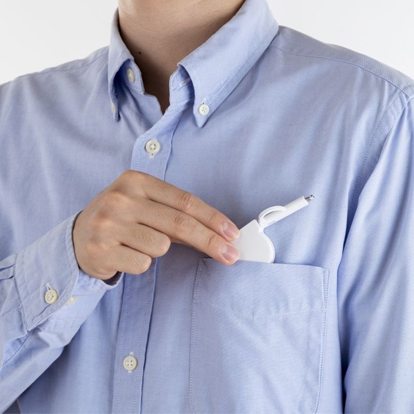 サンワサプライ USB2.0 Type-C 巻き取りケーブル ライトニング変換アダプタ付き ホワイト KB-IPLTCM08W 1個(ご注文単位1個)【直送品】