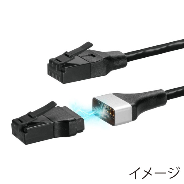 サンワサプライ ブレイクアウェイLANケーブル カテゴリ6A 5m ブラック KB-SL6ABA-05BK 1個(ご注文単位1個)【直送品】
