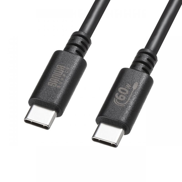 サンワサプライ USB2.0 Type-Cケーブル PD60対応 3m ブラック KU-CCP6030BK 1個（ご注文単位1個）【直送品】