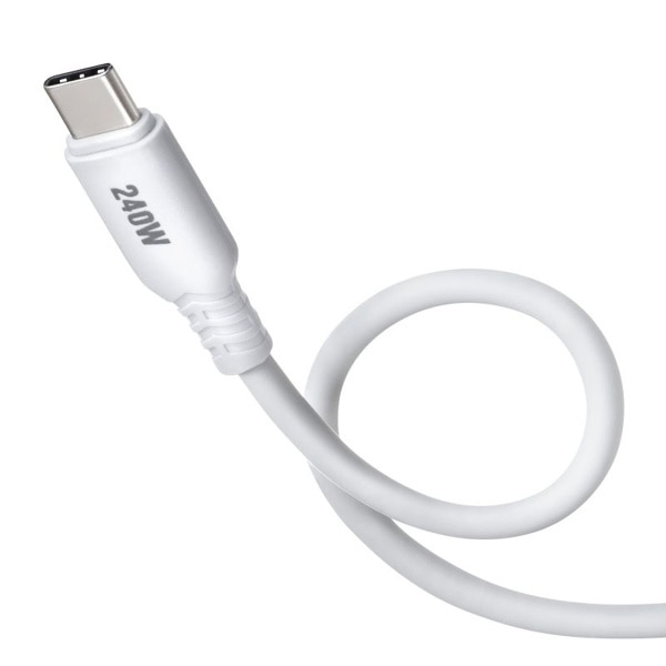 サンワサプライ USB2.0 Type-C シリコンケーブル 2m ホワイト KU-CCPES20W 1個（ご注文単位1個）【直送品】