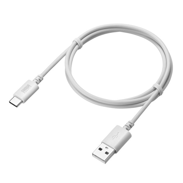 サンワサプライ USB2.0 TypeC-Aケーブル 1m ホワイト KU-CA10W 1個（ご注文単位1個）【直送品】