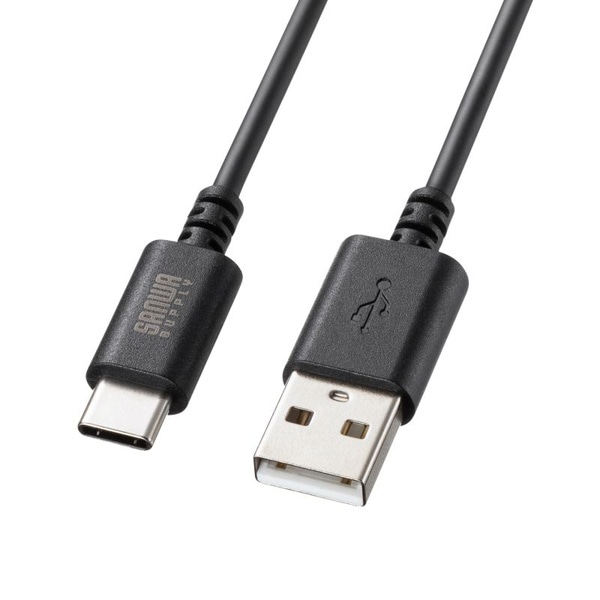 サンワサプライ USB2.0 TypeC-Aケーブル 1.5m ブラック KU-CA15BK 1個（ご注文単位1個）【直送品】
