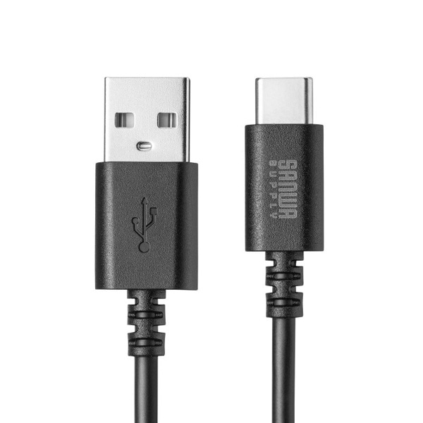 サンワサプライ USB2.0 TypeC-Aケーブル 1.5m ブラック KU-CA15BK 1個（ご注文単位1個）【直送品】