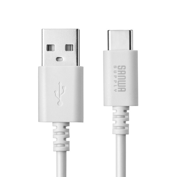 サンワサプライ USB2.0 TypeC-Aケーブル 1.5m ホワイト KU-CA15W 1個（ご注文単位1個）【直送品】