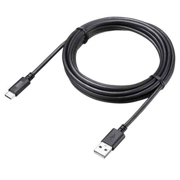サンワサプライ USB2.0 TypeC-Aケーブル 3m ブラック KU-CA30BK 1個(ご注文単位1個)【直送品】