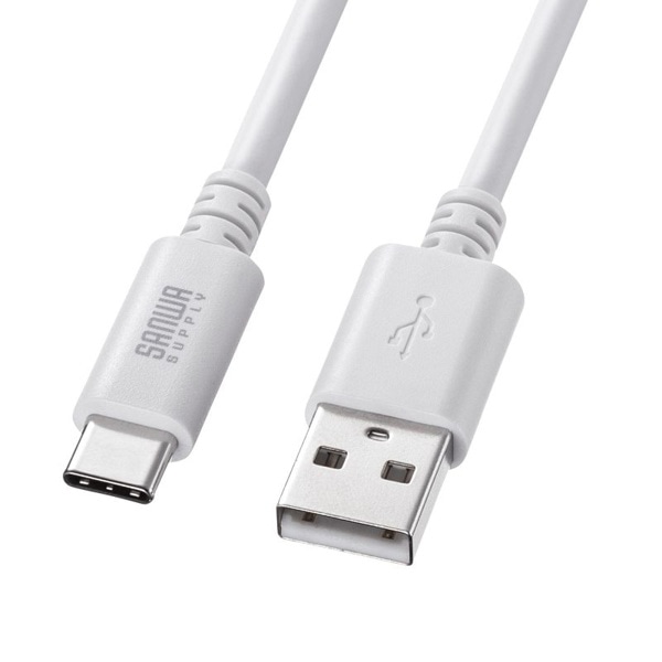 サンワサプライ USB2.0 TypeC-Aケーブル 3m ホワイト KU-CA30W 1個（ご注文単位1個）【直送品】