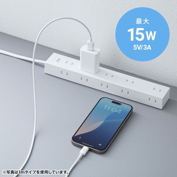 サンワサプライ USB2.0 TypeC-Aケーブル 3m ホワイト KU-CA30W 1個（ご注文単位1個）【直送品】