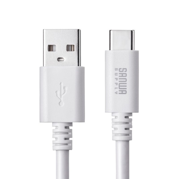 サンワサプライ USB2.0 TypeC-Aケーブル 3m ホワイト KU-CA30W 1個（ご注文単位1個）【直送品】
