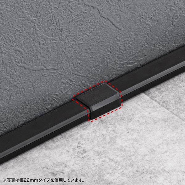 サンワサプライ ケーブルカバー CA-KK17BK用接続部品 直線タイプ ブラック CA-KK17BKJ 1個（ご注文単位1個）【直送品】