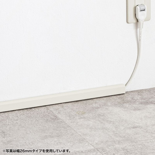 サンワサプライ ケーブルカバー 角型 幅17mm ミルキーホワイト CA-KK17MW 1個(ご注文単位1個)【直送品】